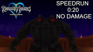 KH FM [Proud Mode] Hades Cup Rock Titan Speedrun 0:20 No Damage