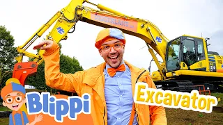 Blippi Visits an Excavator Theme Park! Construction Vehicle Videos for Kids