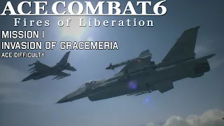 Ace Combat 6 | Mission 1: Invasion of Gracemeria | Ace Difficulty | X360