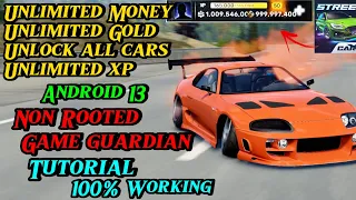 CarX street Mod Apk Latest Version 1.0.2 Android 13 Non Rooted Game Guardian Tutorial🔥