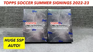 ⚽️ 2022-23 Topps Summer Signings Soccer UCL😱 2 BOXES | HUGE SSP AUTO! ⚽️