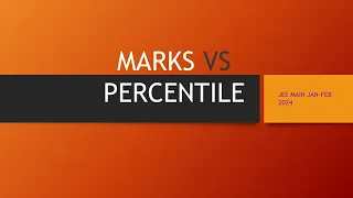 JEE MAIN EXPECTED MARKS VS PERCENTILE JAN 2024