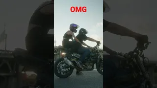 Oh my god What is that BIG BIKE Funny Riders