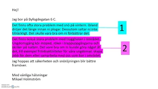 Argumenterande text: Ge förslag