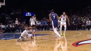 Kevin Durant Breaks Julius Randle Ankles With A Crazy Double Dribble 😂