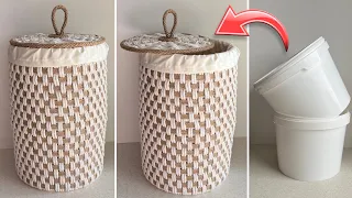 LOOK WHAT CAME OUT OF TWO PLASTIC BUCKETS | DIY IDEA STORAGE BASKET 🧺