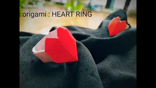 Origami heart ring hướng dẫn gấp nhẫn trái tim chi tiết