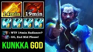 WTF 14MIN RADIANCE MASTER TIDEBRINGER JUKE KUNKKA 100% Deleted Everyone with Zero Death 7.23f DotA 2