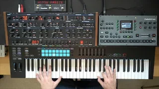 Ambient jam with the Sequential/Oberheim OB-6, Elektron Octatrack MkII, Eventide Space