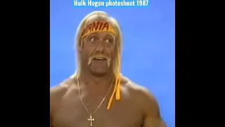 Hulk Hogan 1987 Photoshoot Behind the Scenes #wwf #wwe #shorts