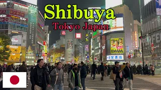 Shibuya Night Life Tokyo Japan Walking Tour 4k 2024
