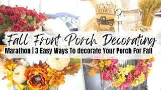 🍁2023 Fall Decorating | Fall Porch Decor | 3 Easy Porch Decorating Ideas | Autumn Decor -Monica Rose