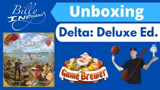 Delta Board Game Unboxing (Deluxe Kickstarter Version by Game Brewer)