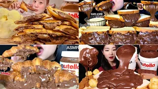 Nutella chocolate party mukbang compilation