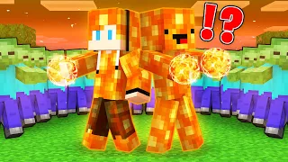 JJ and Mikey Survived as LAVA in Zombie Apocalypse in Minecraft - Maizen