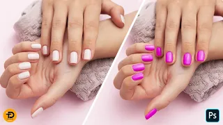 How To Paint Nails In Photoshop | Nail Paint Adobe Photoshop Tutorial 2024