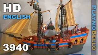 (2000) 3940 (or 3286) Large Pirate Ship with 8 Cannons! Playmobil REVIEW
