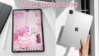 NEW iPad Pro 2021 UNBOXING + apple pencil & case