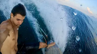 Going left on a hand shaped twin fin POV