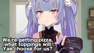 We're getting pizza, what toppings will Yae choose for us?