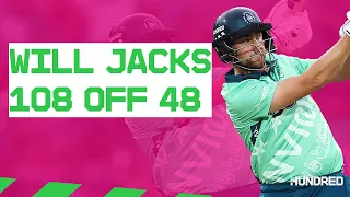 👏 Will Jacks Take A Bow! | 108 off 48 📺 Watch EVERY Ball | The Hundred