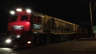 TasRail TR17 TR03 55 wagon #31 Container/empty/Ballast train crossing illawarra Road