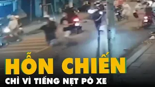 2 nhóm thanh niên mang hung khí hỗn chiến chỉ vì tiếng nẹt pô xe