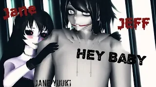 MMD - Hey Baby - Jane the killer x Jeff the killer (MOTION DL)