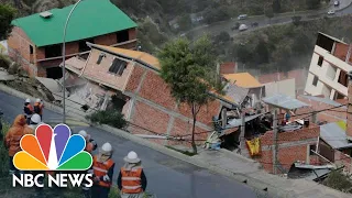 Dramatic Landslide Sweeps Away Homes In Bolivia’s Capital | NBC News