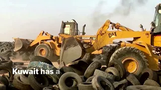 Kuwait starts to recycle massive tyre graveyard