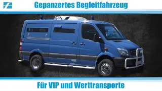 Gepanzertes Begleitfahrzeug und Konvoifahrzeug für VIP und Werttransporte – von Carl Friederichs