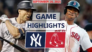 New York Yankees vs. Boston Red Sox Highlights | September 26, 2021 (Montgomery vs. Rodriguez)