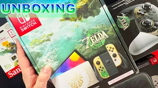 Unboxing: Nintendo Switch OLED - The Legend of Zelda: Tears of the Kingdom and accessories.