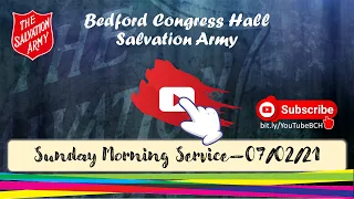 Bedford Salvation Army Service - Sunday 7th February 2021