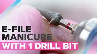 E-file Manicure With 1 Drill Bit | Simple Abstract Nail Art