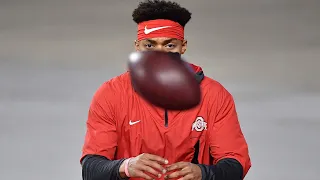 Justin Fields reacts to the Chicago Bears drafting him 11th overall