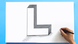 3D Letter Drawing - L