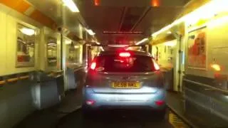 Driving into Eurotunnel Shuttle