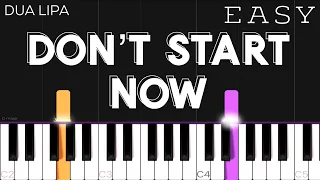 Dua Lipa - Don’t Start Now | EASY Piano Tutorial