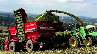 Maishäckseln 2023 mit John Deere 9800i Häckler u. Kemper 490Plus Gebiß mit 2. Holmer Terra Variant