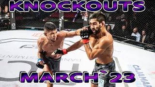 MMA knockouts March 2023