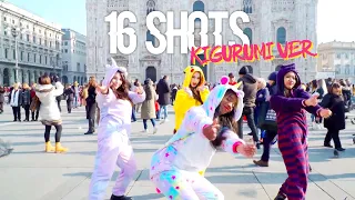 [IN PUBLIC IN ITALY] STEFFLON DON '16 SHOTS' (BLACKPINK CHOREO) Dance Cover (Kigurumi Version) - M2B