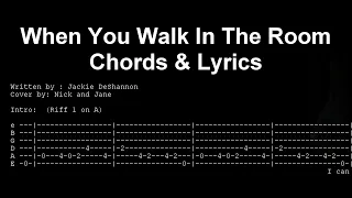 When You Walk In The Room Chords and Lyrics Jackie DeShannon