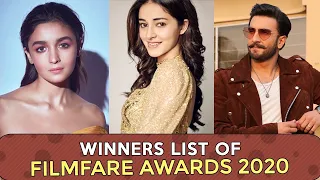 Winners List Of Filmfare Awards 2020 | Gully Boy | Alia Bhatt | Ranveer Singh | Spotboye