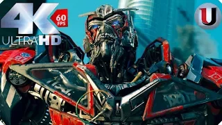 Transformers 3 Dark of the Moon Optimus Prime vs Sentinel Prime & Megatron Scene (4K)