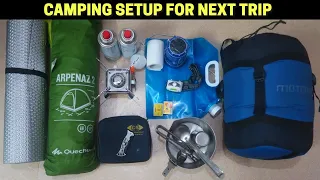 My Camping Setup for Next Trip to Uttarakhand Tent, Sleeping Bag, Camping Stove, Knife etc