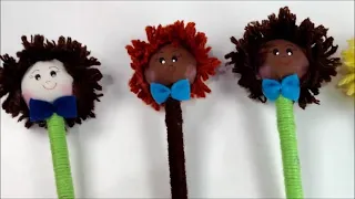 How to earn money with crafts — Pen decorated with yo-yo doll — Djanilda Ferreira