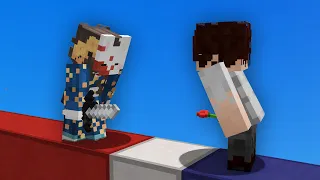 I Played With A GIRL... (Minecraft Bridge Duels)