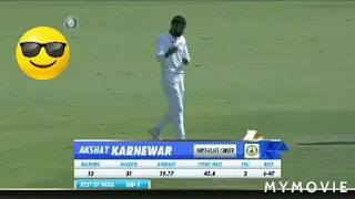 Rare bowling action by a bowler who bowls from both hands a treat to watch and pretty effective.