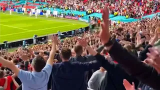 English fans sing Sweet Caroline at Euro 2020